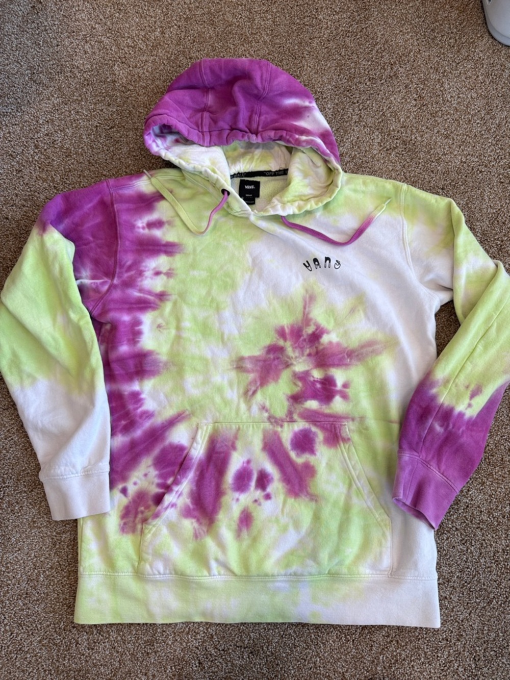 Vans Tie-Dye Hoodie — Purple & Lime